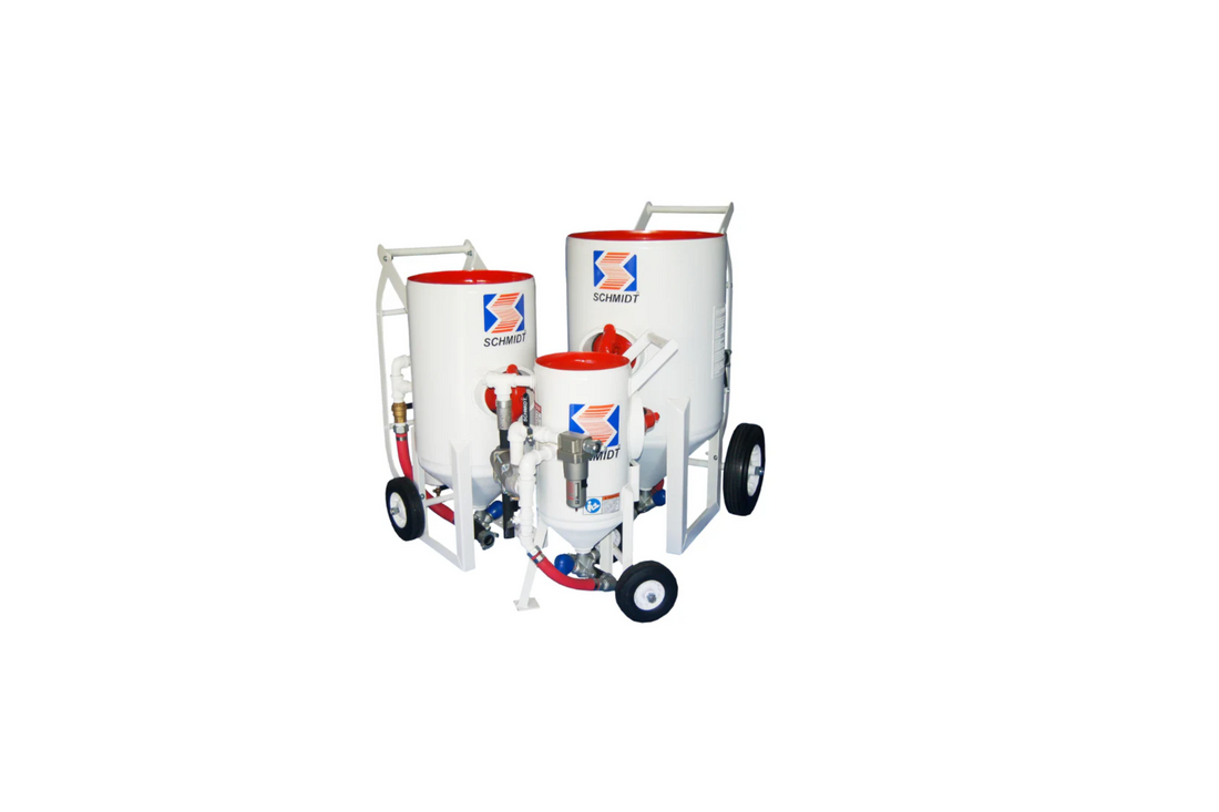 Schmidt Abrasive Blasting portable blast pots available at Sandblast Solutions Inc.