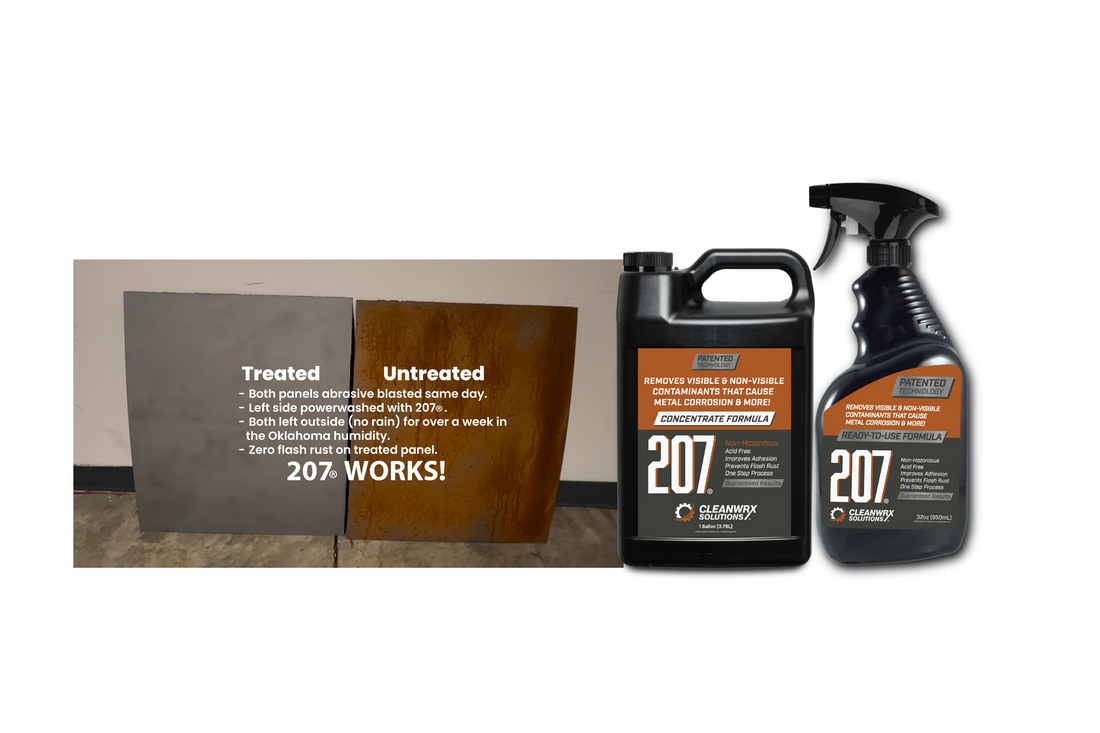 Cleanwrx 207 rust inhibitor for blasting jobs