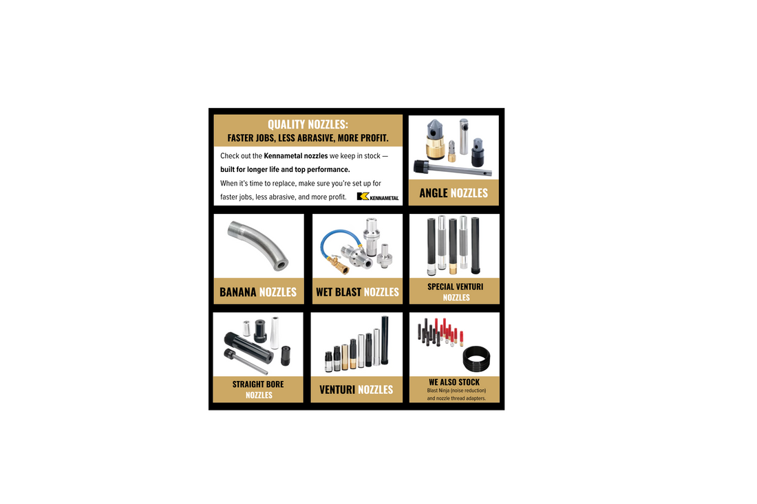 Blast Nozzles in stock at sandblast solutions inc., available for purchase. 