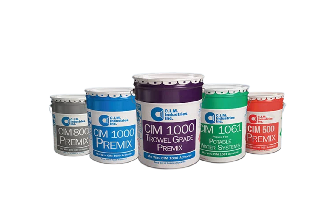 CIM elastomeric membrane, waterproofing coatings for concrete and containment - available at Sandblast Solutions Inc.