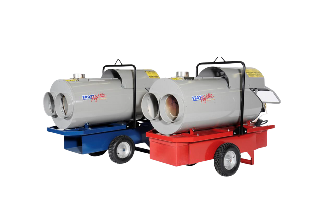 Jobsite industrial heater rentals, diesel powered, for temporary heat. 